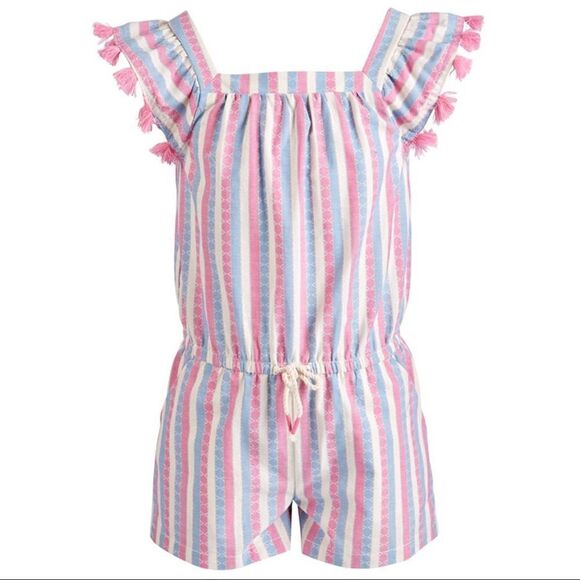 ✨3xHP✨
Toddler Girls Striped Tassel-Trim Romper✨ - Picture 1 of 2